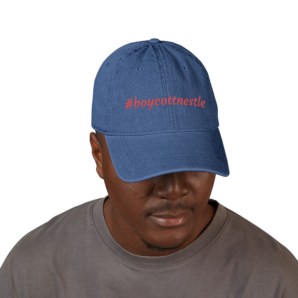 Embroidered #boycottnestle hat