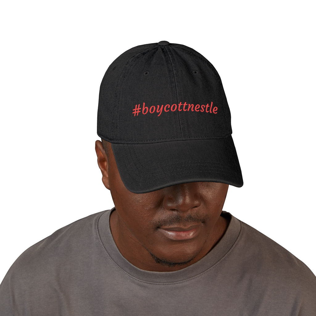 Embroidered #boycottnestle hat