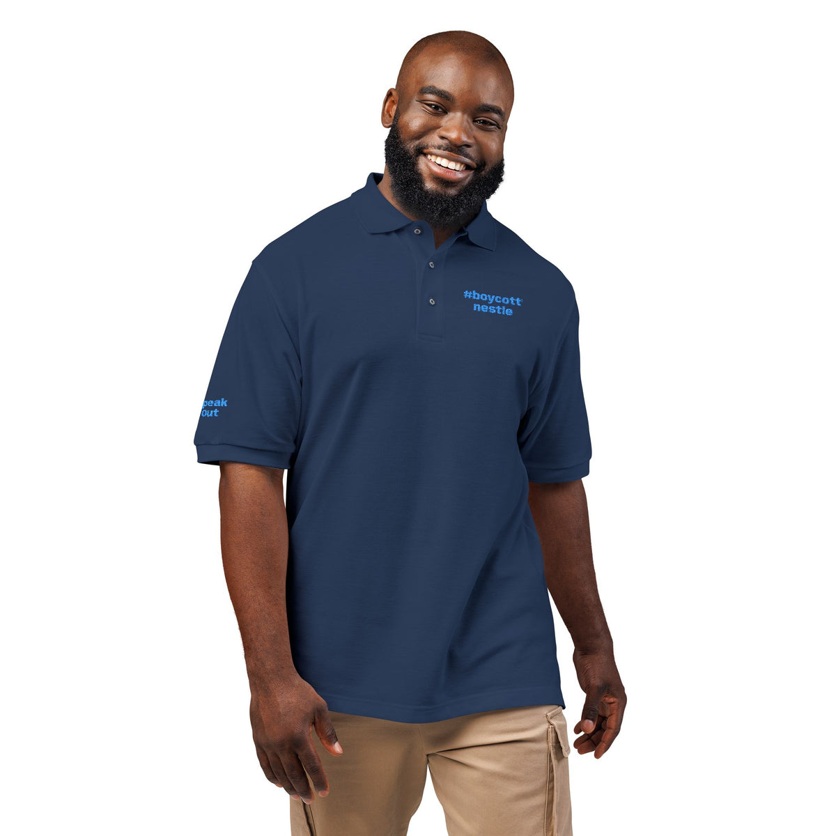 Embroidered #boycottnestle Polo