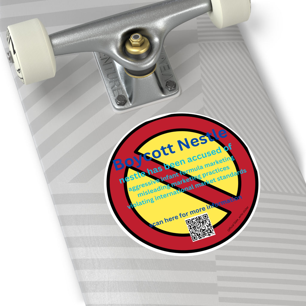 The official #boycottnestle stickers
