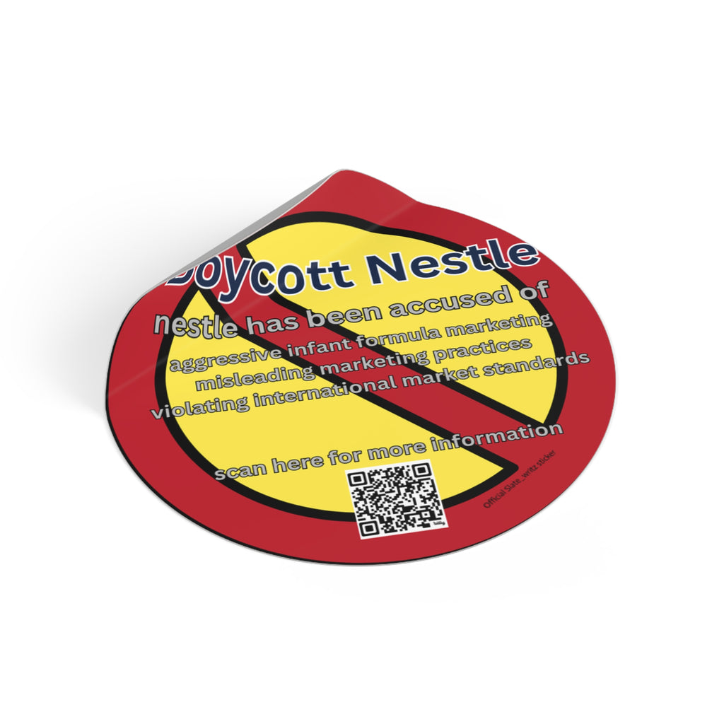 The sleek #boycottnestle sticker