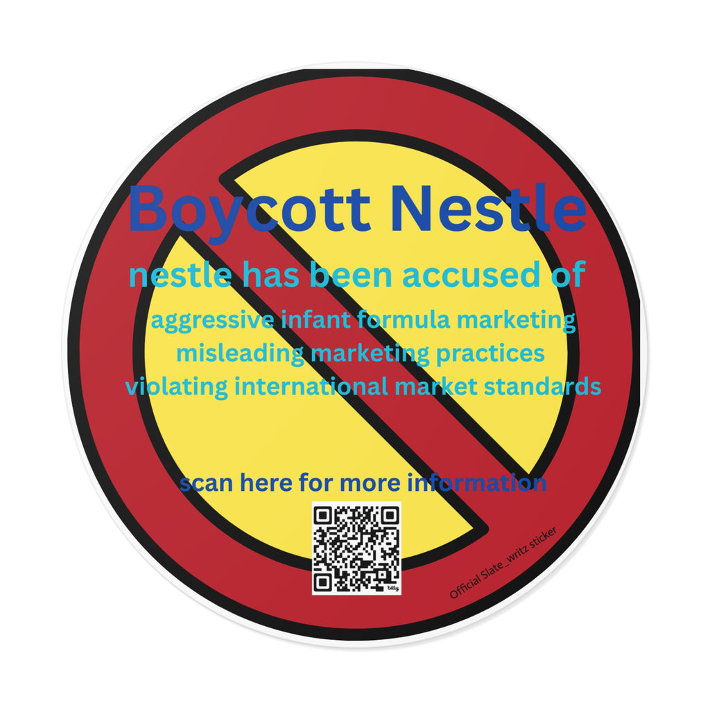 The official #boycottnestle stickers