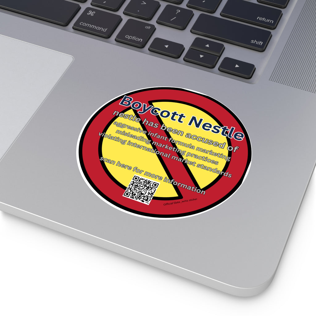 The sleek #boycottnestle sticker