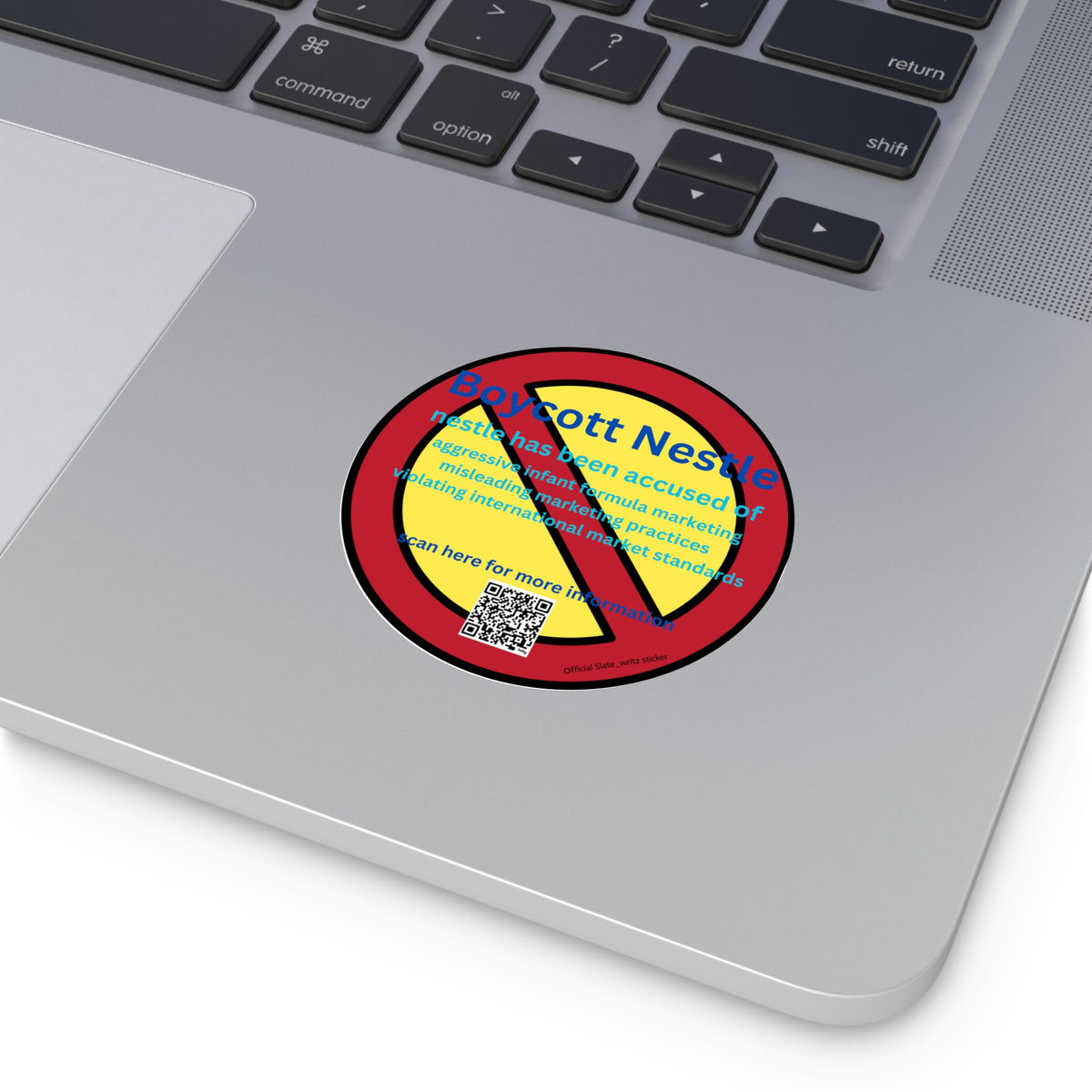 The official #boycottnestle stickers