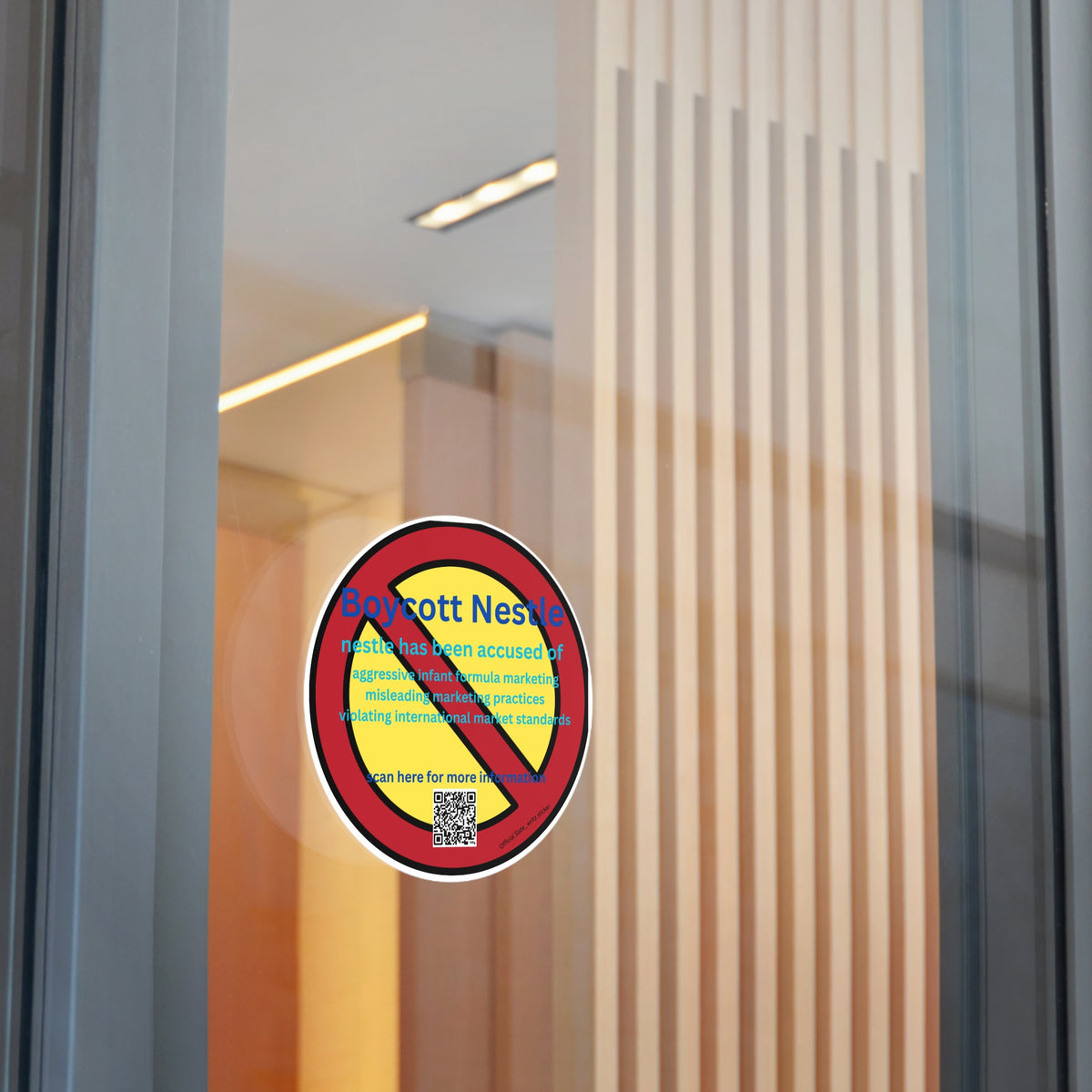 The official #boycottnestle stickers