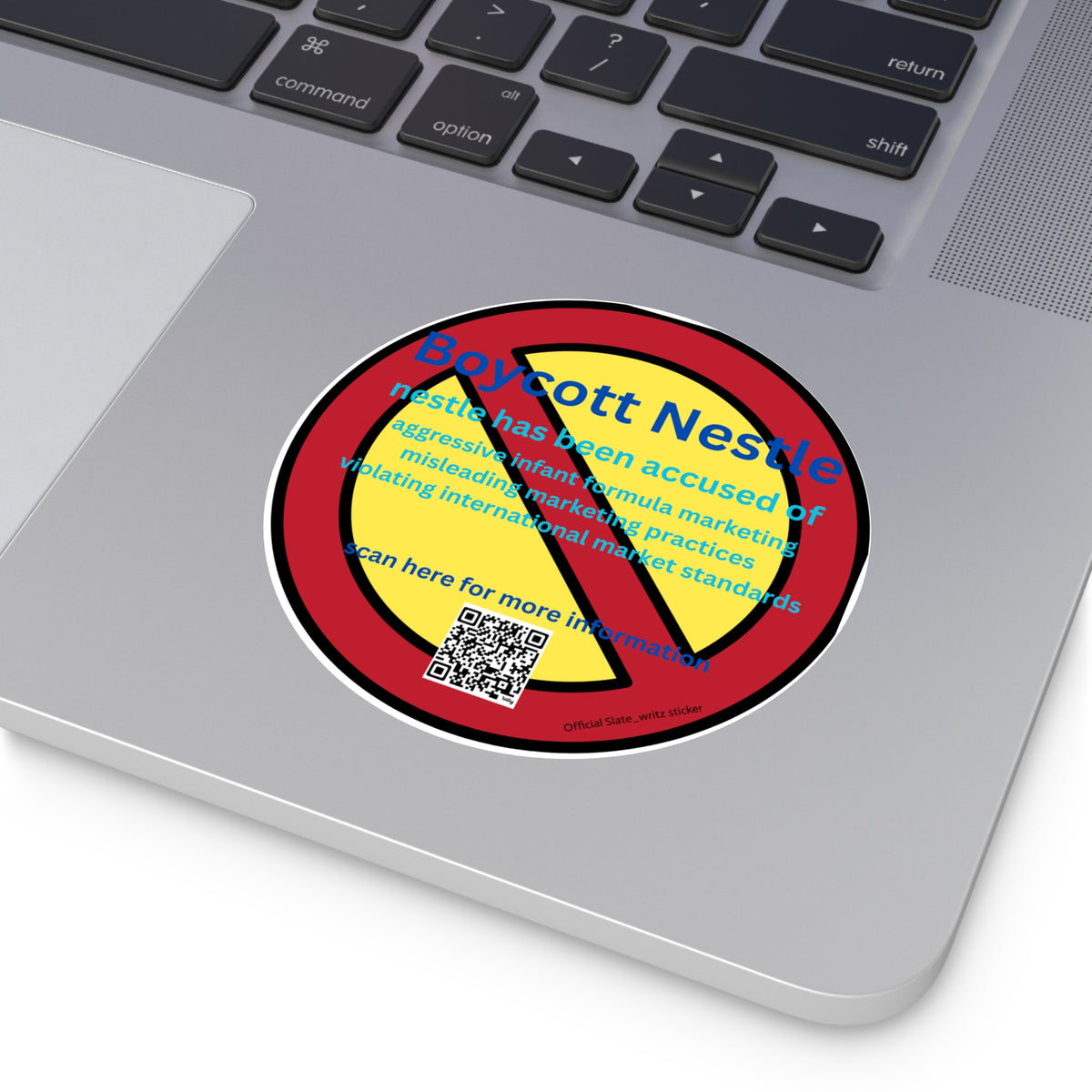 The official #boycottnestle stickers