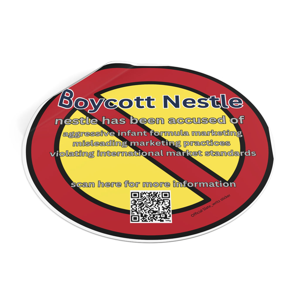 The sleek #boycottnestle sticker