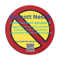 The official #boycottnestle stickers