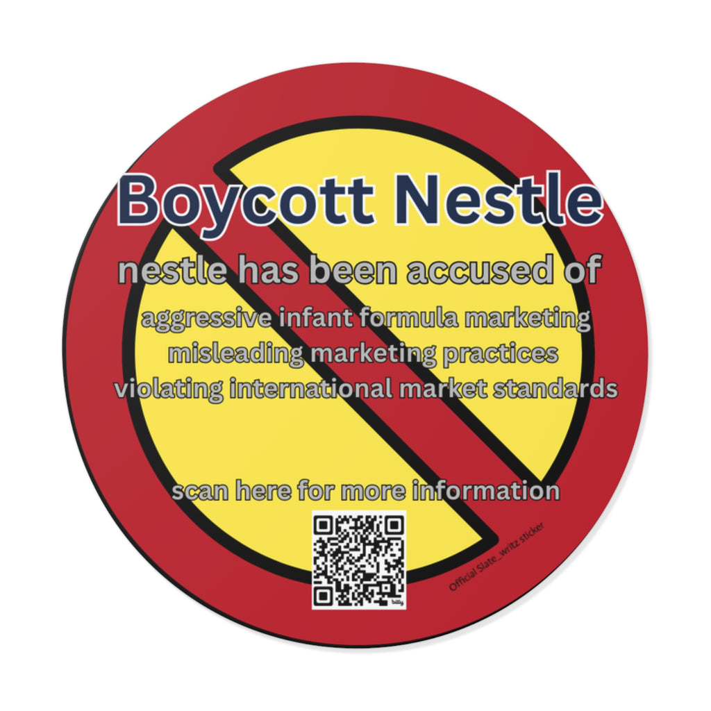 The sleek #boycottnestle sticker