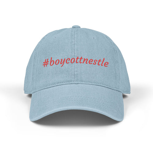 Embroidered #boycottnestle hat