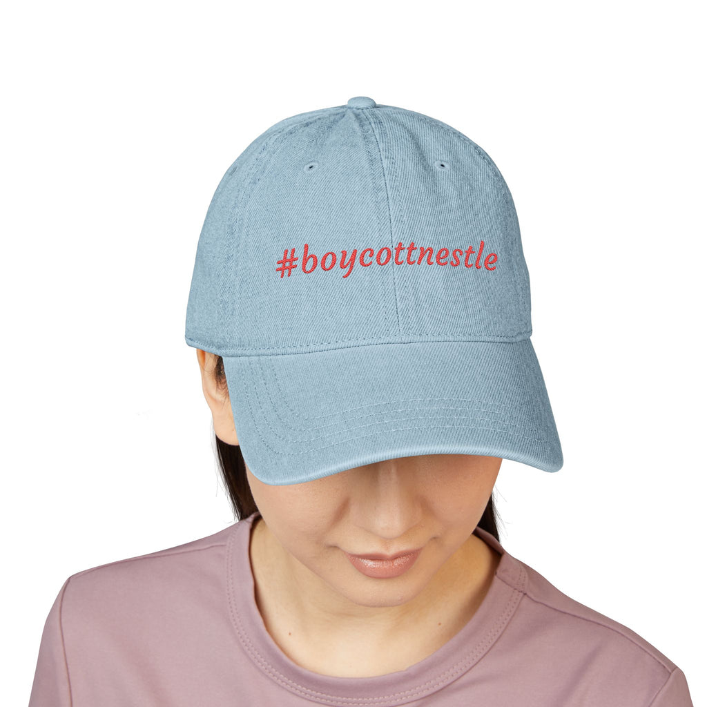 Embroidered #boycottnestle hat