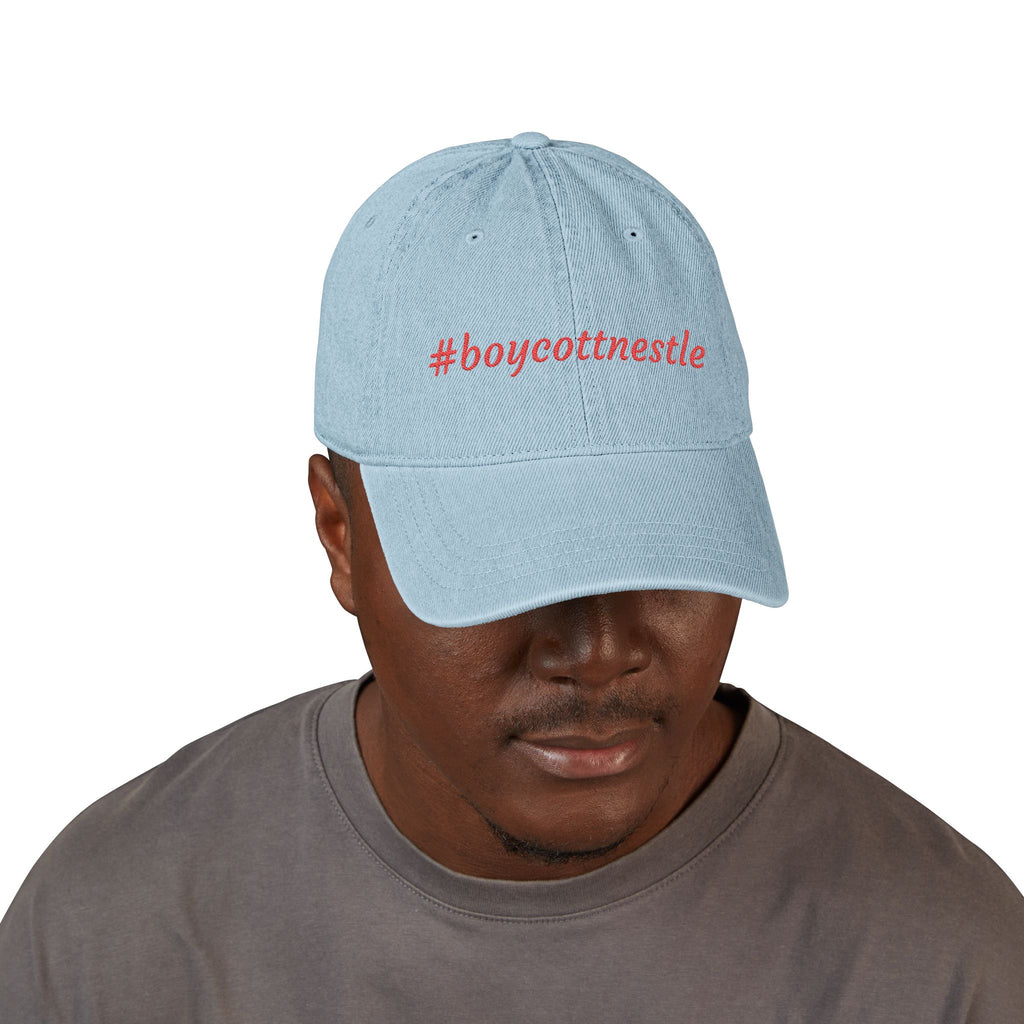 Embroidered #boycottnestle hat