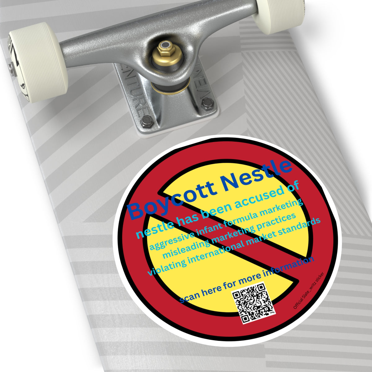 The official #boycottnestle stickers
