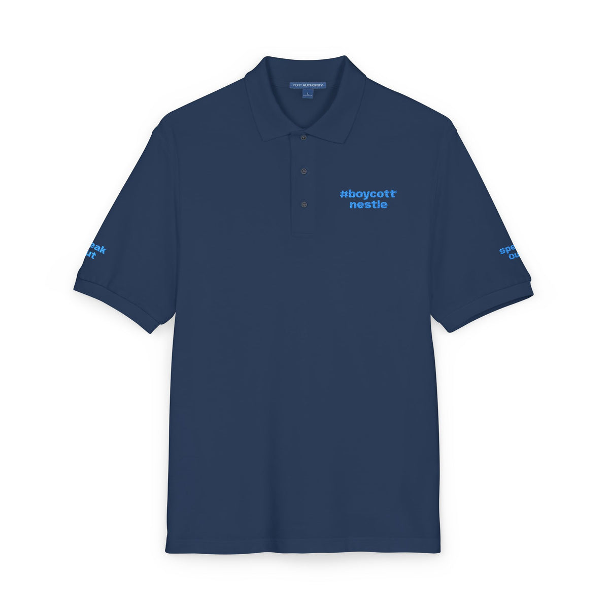 Embroidered #boycottnestle Polo