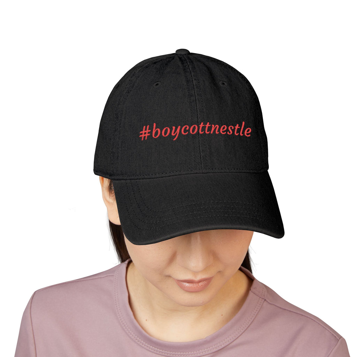 Embroidered #boycottnestle hat