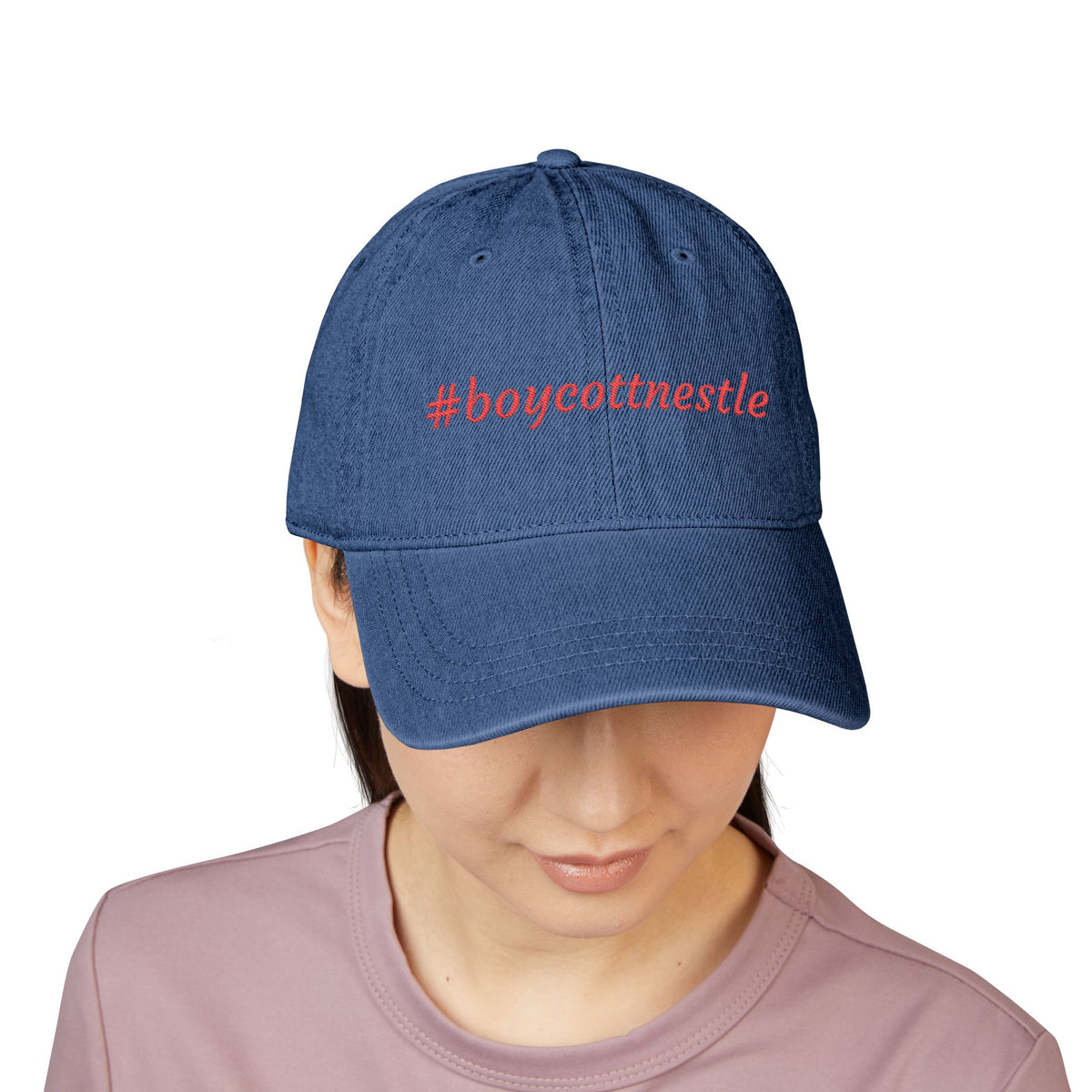Embroidered #boycottnestle hat